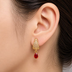 Zircon Hoop Bali-221(Maroon)