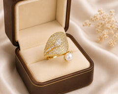 Zircon Ring-351 (Golden)