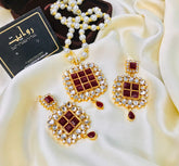 Maya Locket Set (Maroon)