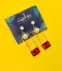 Fancy Earring-288 (Maroon)