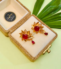Digital Earring-66 (Maroon)