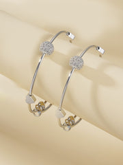 Adjustable Adult Bangle-61 (Silver)