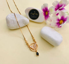 Zircon Pendant-166 (Black) (Butterfly)