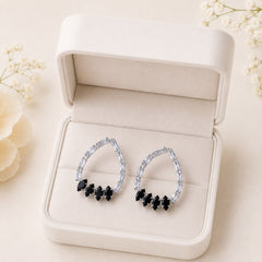 Zircon Earring-170 (Black)
