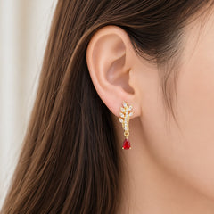 Zircon Hoop Bali-220(Maroon)