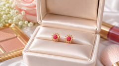 Zircon Fancy Studs-217(Maroon)