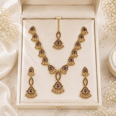 Zircon Necklace-53 (Purple)