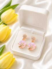 Zircon Earring-223 (Pink)