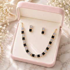 Zircon Locket Set-167 (Black)