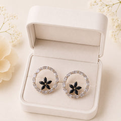 Zircon Earring-172 (Black)