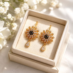 Zircon Earring-169(Black)