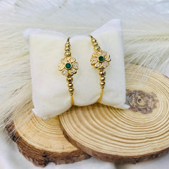 Adjustable Adult Bangle-81 (Green)