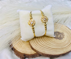 Adjustable Adult Bangle-81 (White)