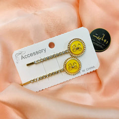 Hair Pin-170 (Pack of 2) (Yellow)