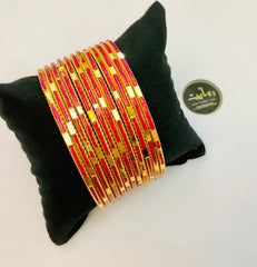 Multi Bangles-33 (Maroon)