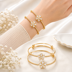 Adjustable Kashmiri Bangle-134 (White)