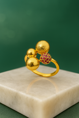 Zircon Ring-83 (Maroon)