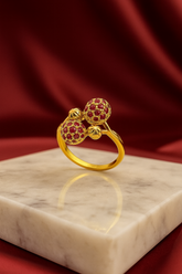Zircon Ring-84 (Maroon)