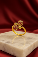 Zircon Ring-84 (Maroon)