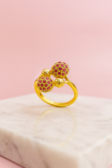 Zircon Ring-84 (Maroon)