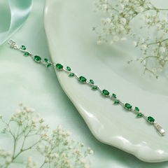 Tulip Bracelet (Silver/Green)