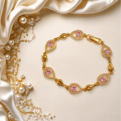 Zircon Bracelet-85 (Pink)