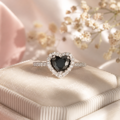 Zircon Ring-427 (Silver/Black)