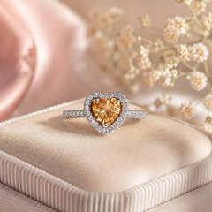 Zircon Ring-427 (Silver/Golden)
