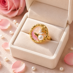 Stainless Steel Risen Ring-225 (Golden)