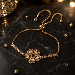 Adjustable Bracelet-285 (Golden/Black)