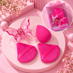 Makeup Puff & Clip Set (Pink)