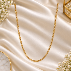 Stainless steel Gold Chain-195 (Golden)