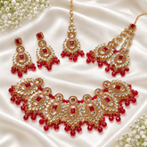 Bridal Jewellery complete Set-24 (Maroon)