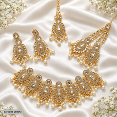 Bridal Jewellery complete Set-24 (Pearl)