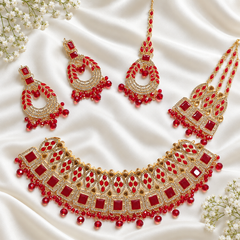 Bridal Jewellery complete Set-25 (Maroon)