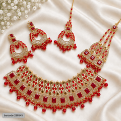 Bridal Jewellery complete Set-25 (Maroon)
