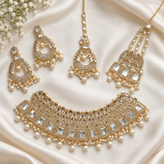 Bridal Jewellery complete Set-25 (Pearl)