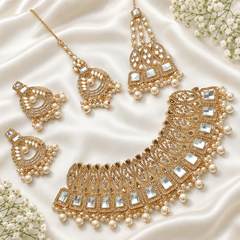 Bridal Jewellery complete Set-25 (Pearl)