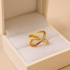 Zircon Ring-109 (Maroon)