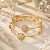 Adjustable Kashmiri Bangle-147 (Golden)