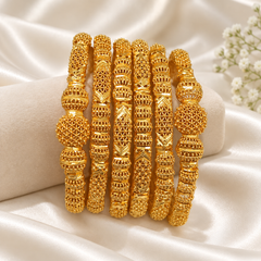 Gold Bangles-180 (Golden)