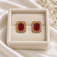 Zircon Studs-243 (Maroon)