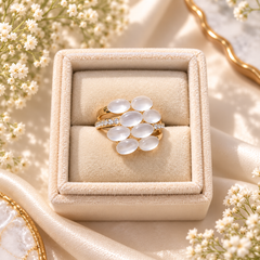 Ivory Glow Ring-10 (Golden)