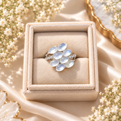 Ivory Glow Ring-10 (Silver)
