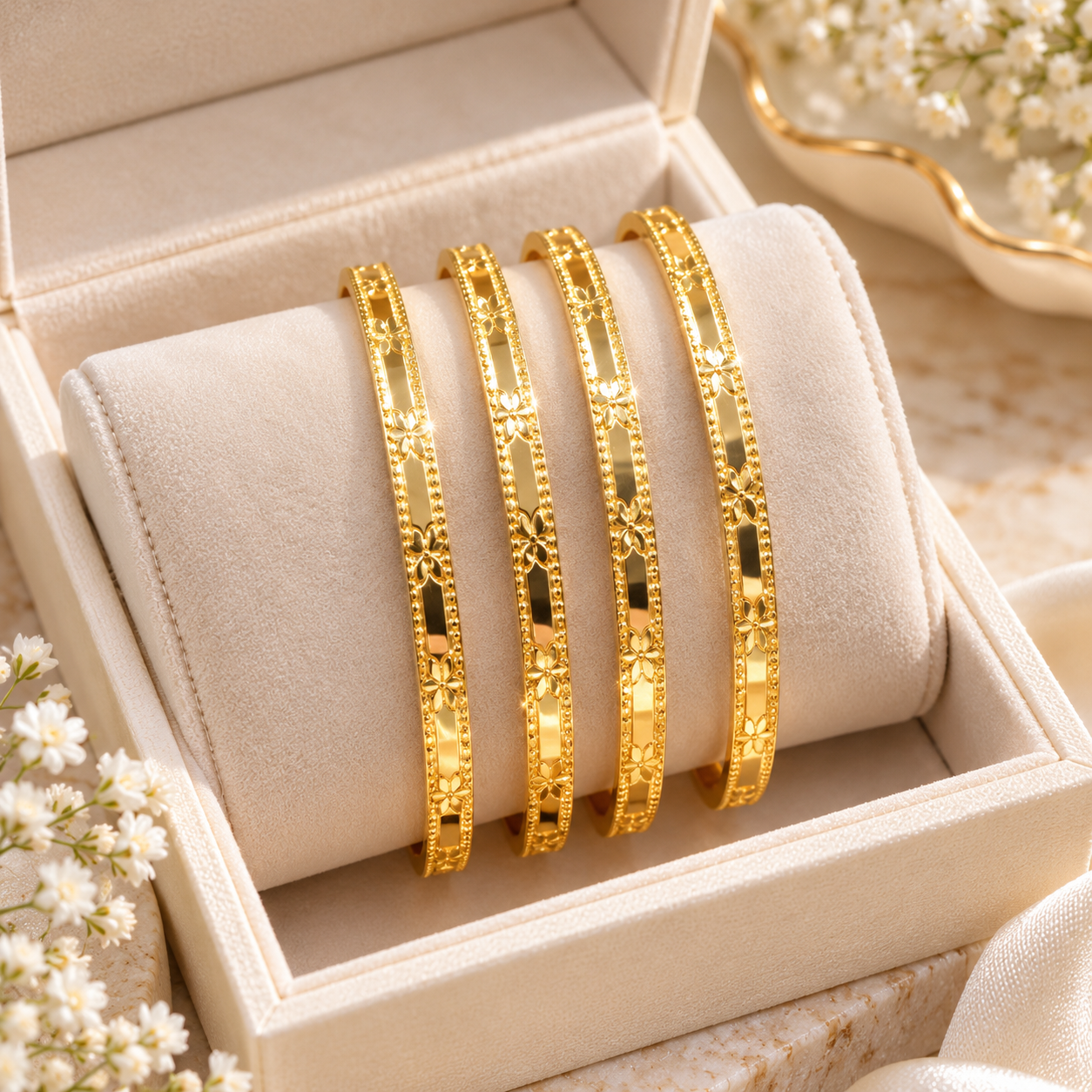 Gold Bangles-172 (Size 2.8 (Dhai)
