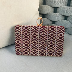 Fancy Clutch-10033 (Maroon)
