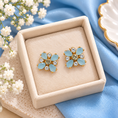 Zircon Studs-253 (Blue)