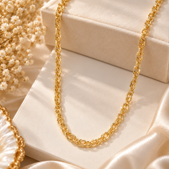 Stainless steel Gold Chain-198 (Golden)