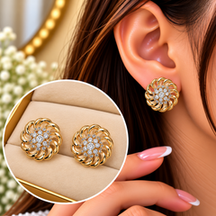 Zircon Studs-263 (Golden)