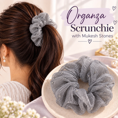 Organza Scrunchies (Gray)